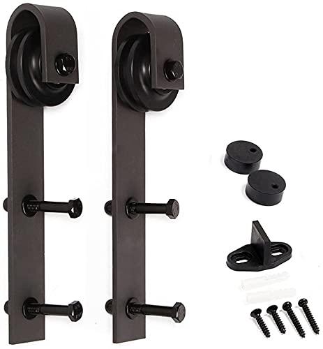 Paneled Wood and Metal K Series DIY Knotty Barn Door with Installation Hardware Kit
