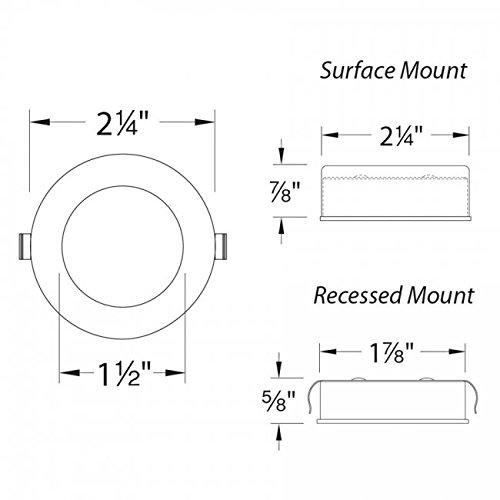 Sleek Dark Bronze LED Under Cabinet Puck Light, 2.25 in