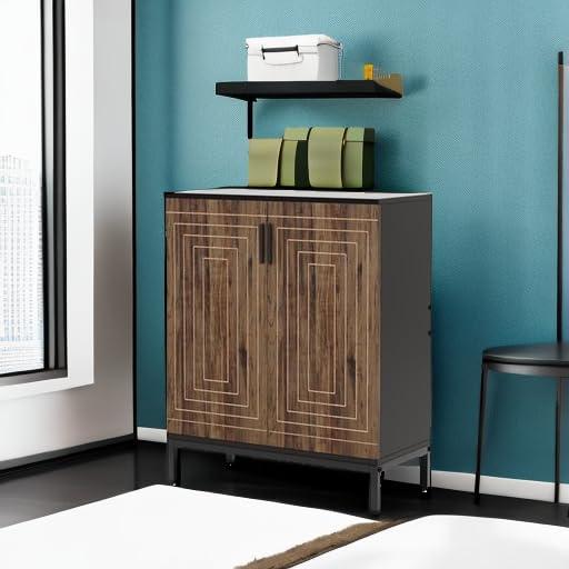 Shoe Cabinet with Doors, 20 Pairs Entryway Shoe Storage Cabinet with Shelves, 5-Tier Modern Free Standing Shoe Racks Storage Organizer for Closet, Living Room, Bedroom(White/Natural)