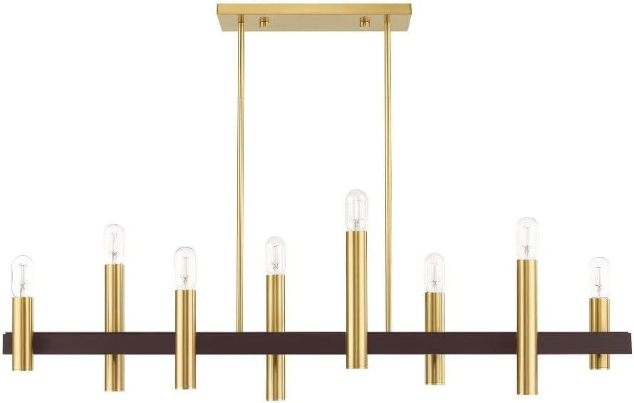 Livex Lighting Helsinki 8 - Light Chandelier in Satin Brass/Bronze