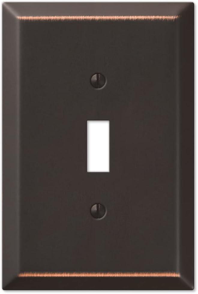 Amerelle 463TDB Oversized Wallplate, 1 Toggle, Steel, Aged Bronze, 1-Pack