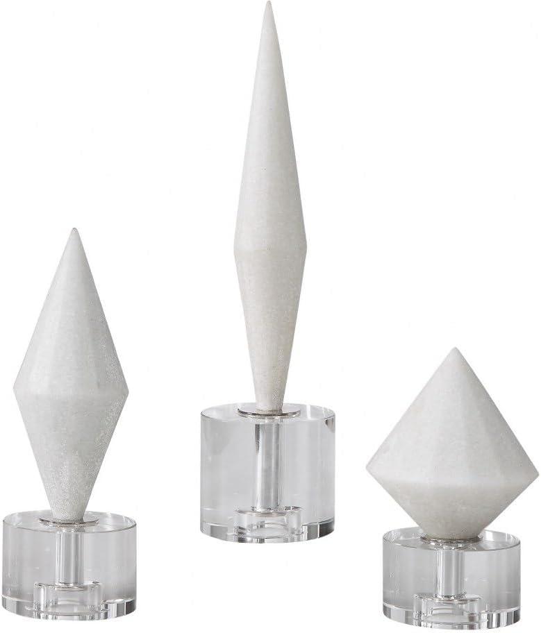 Uttermost Alize 14" High Diamond Crystal Sculptures Set of 3
