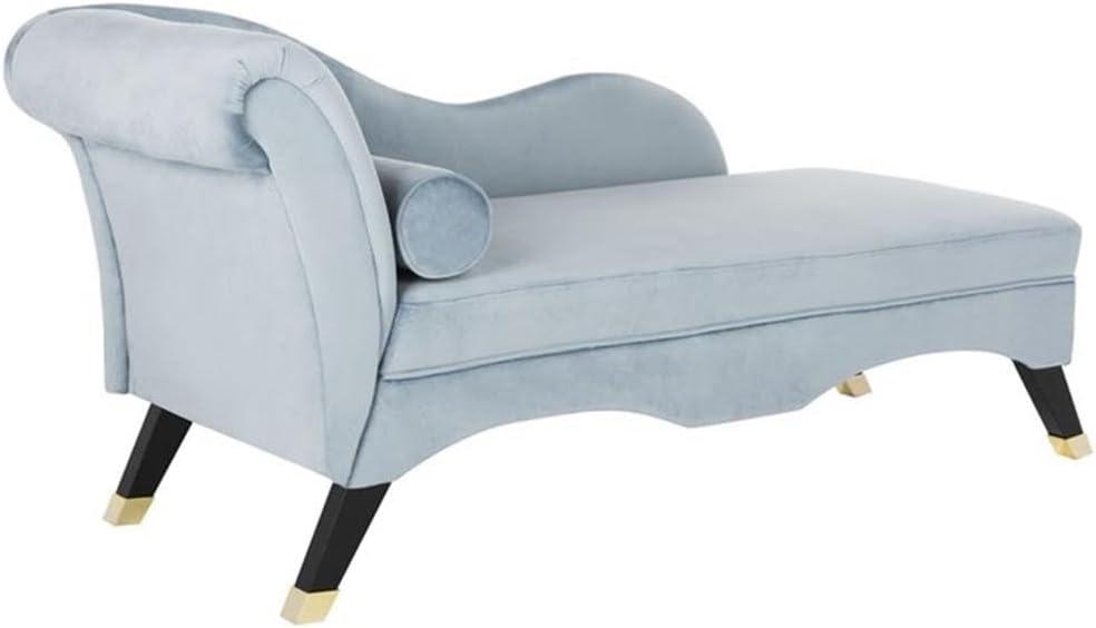 Caiden Chaise - FOX6284 - Slate Blue/Black - Safavieh