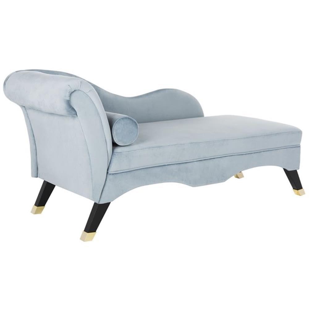 Caiden Chaise - FOX6284 - Slate Blue/Black - Safavieh