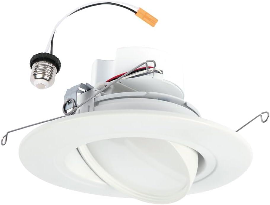 Halo 5/6 In. Selectable CCT Integrated LED Recessed Light Trim, 600 Lm./1000 Lm.