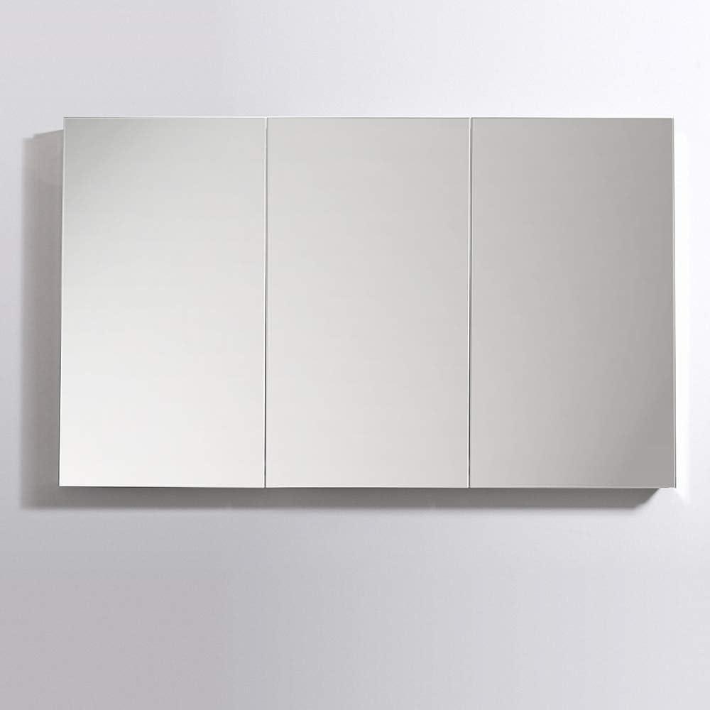 Senza Recessed/Surface Mount Rectangular Frameless Bathroom Medicine Cabinet