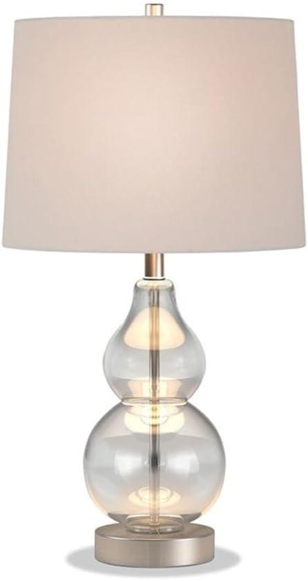 Evelyn&Zoe 21" Table Lamp with White Drum Linen Shade