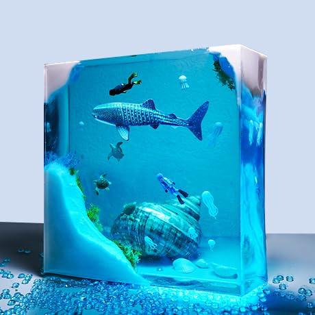 INCLY 1 Gallon Crystal Clear Epoxy Resin Kit, Bubbles Free Epoxy Resin Supplies, Casting & Coating Resin Epoxy for Craft Tabletop, Art Painting, Molds, with 24 Mica Powder, Large Silicone Cup & Stick