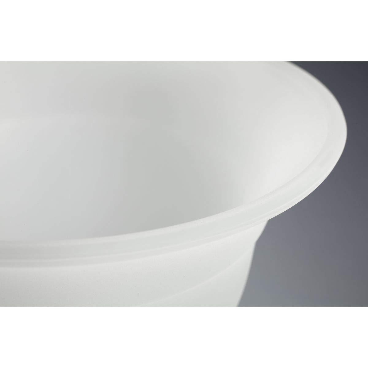 Progress Lighting Trinity Collection 3-Light Hall Foyer Fixture, Steel, Antique Bronze, Etched Glass Shade
