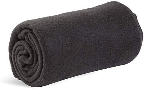 Single Solid Color Hypoallergenic 60”L x 50”W Fleece Throw Blanket for Fall, Winter, Spring, Summer, Men, Women, Children & Pets in Black
