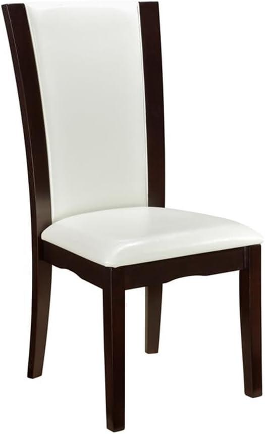 Lexicon Wood and Faux Leather Dining Room Side Chair in Espresso (Set of 2)