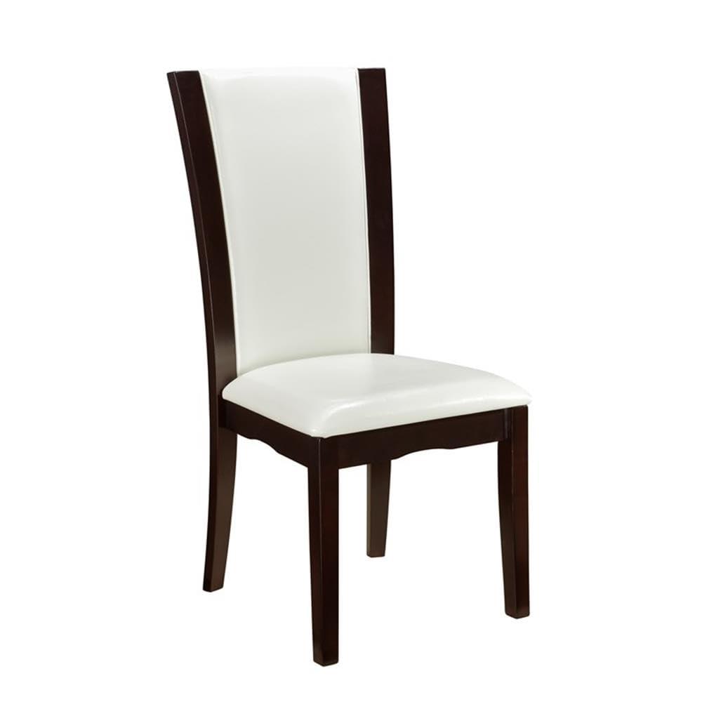 Lexicon Wood and Faux Leather Dining Room Side Chair in Espresso (Set of 2)