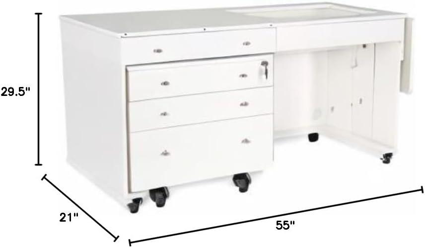 Arrow Sewing Kangaroo & Joey Hydraulic Lift Sewing Cabinet and Storage Caddy Combo by Kangaroo Sewing Furniture