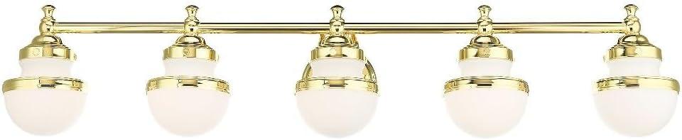 Livex Lighting Oldwick 5 - Light Vanity in  Polished Brass