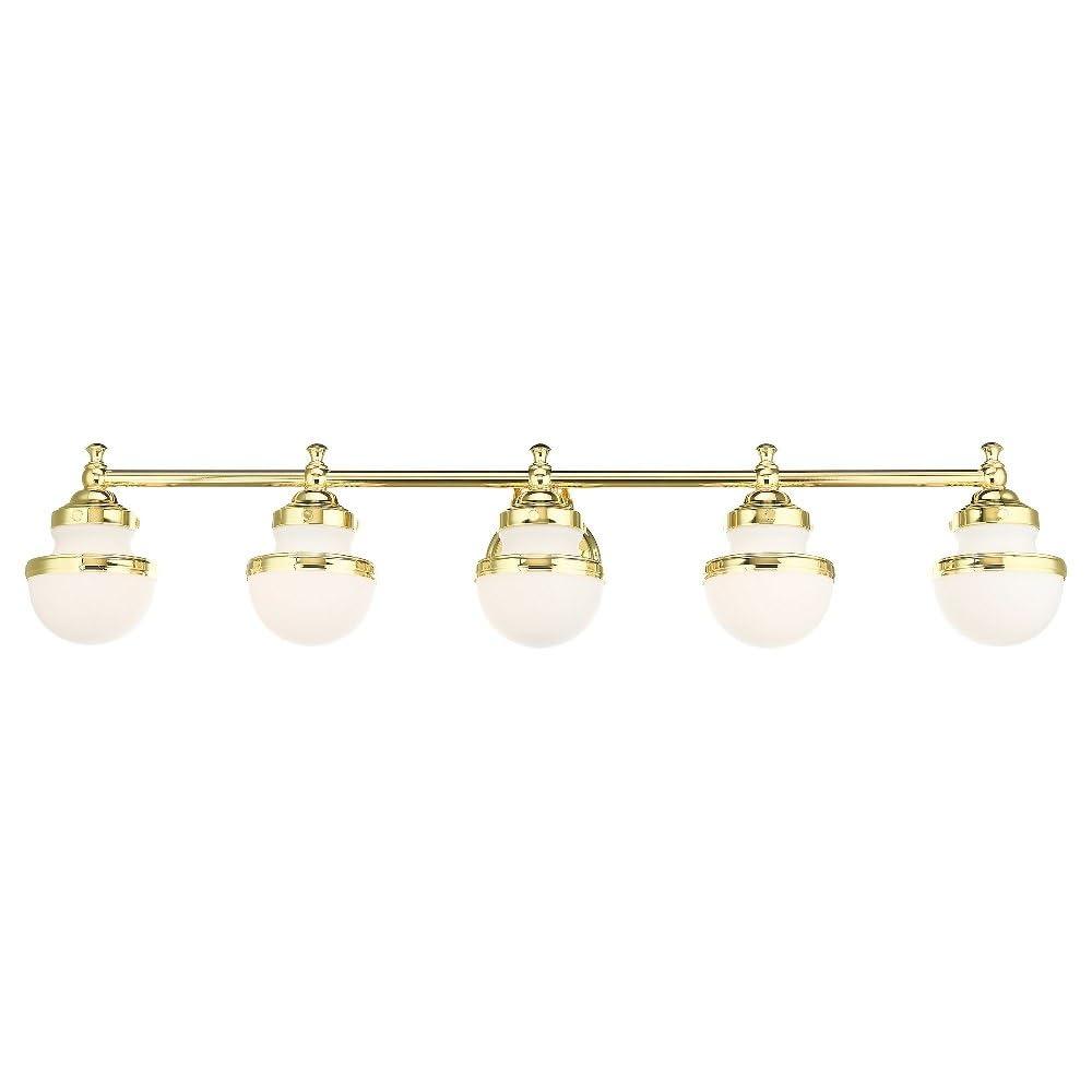 Livex Lighting Oldwick 5 - Light Vanity in  Polished Brass