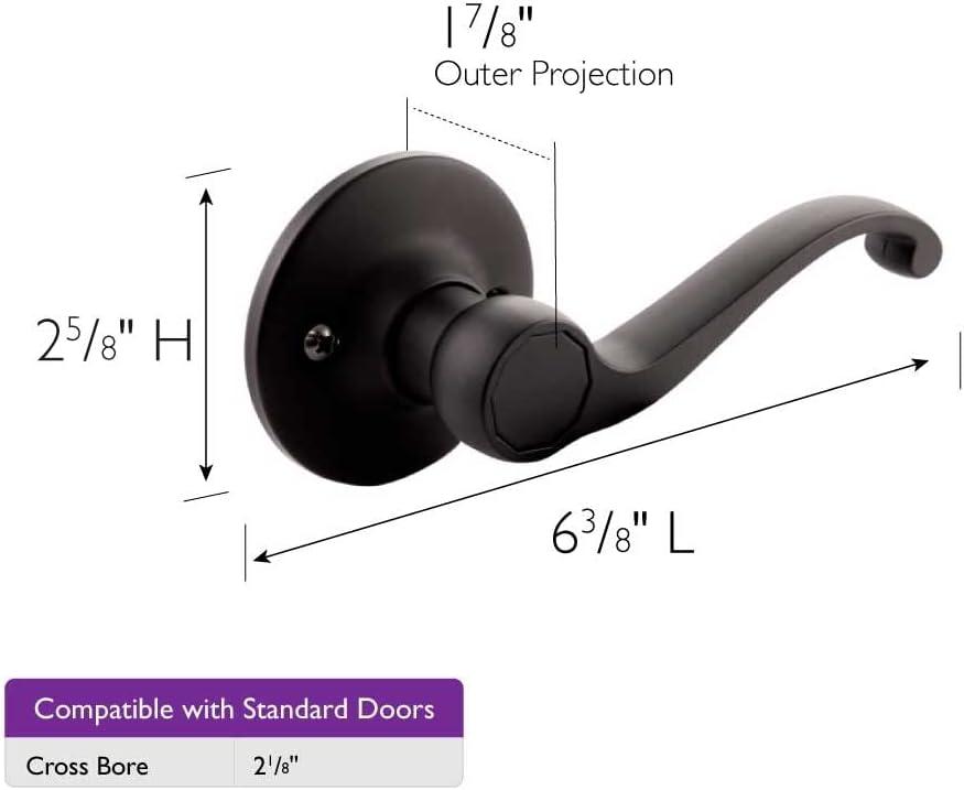 Design House 779223 Scroll Privacy Bed/Bath Door Lever