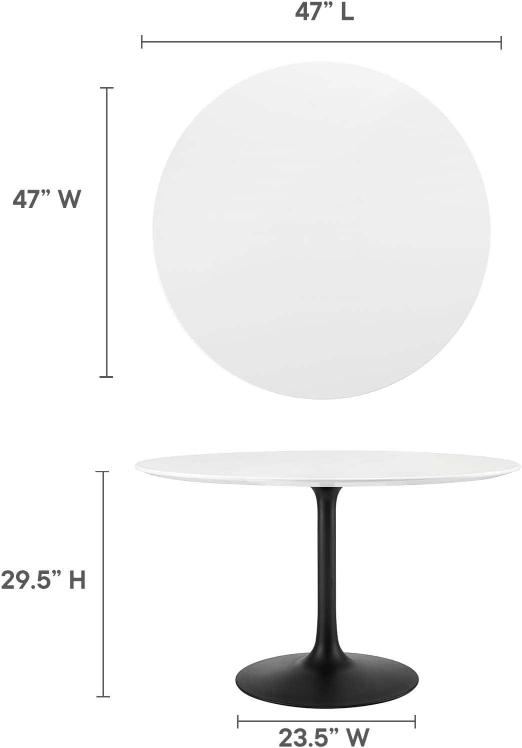 Modway Lippa 48" Round Dining Table