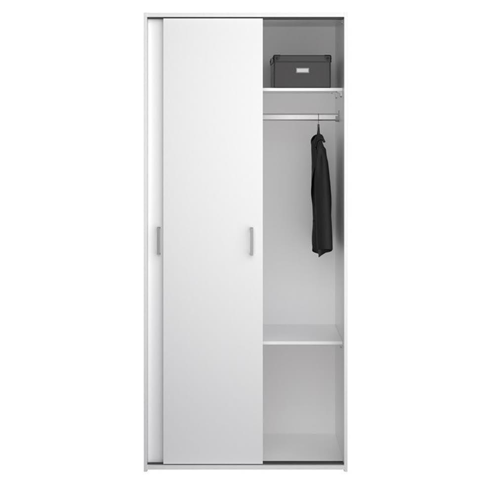 Tvilum, Space Wardrobe with 2 Sliding Doors, White