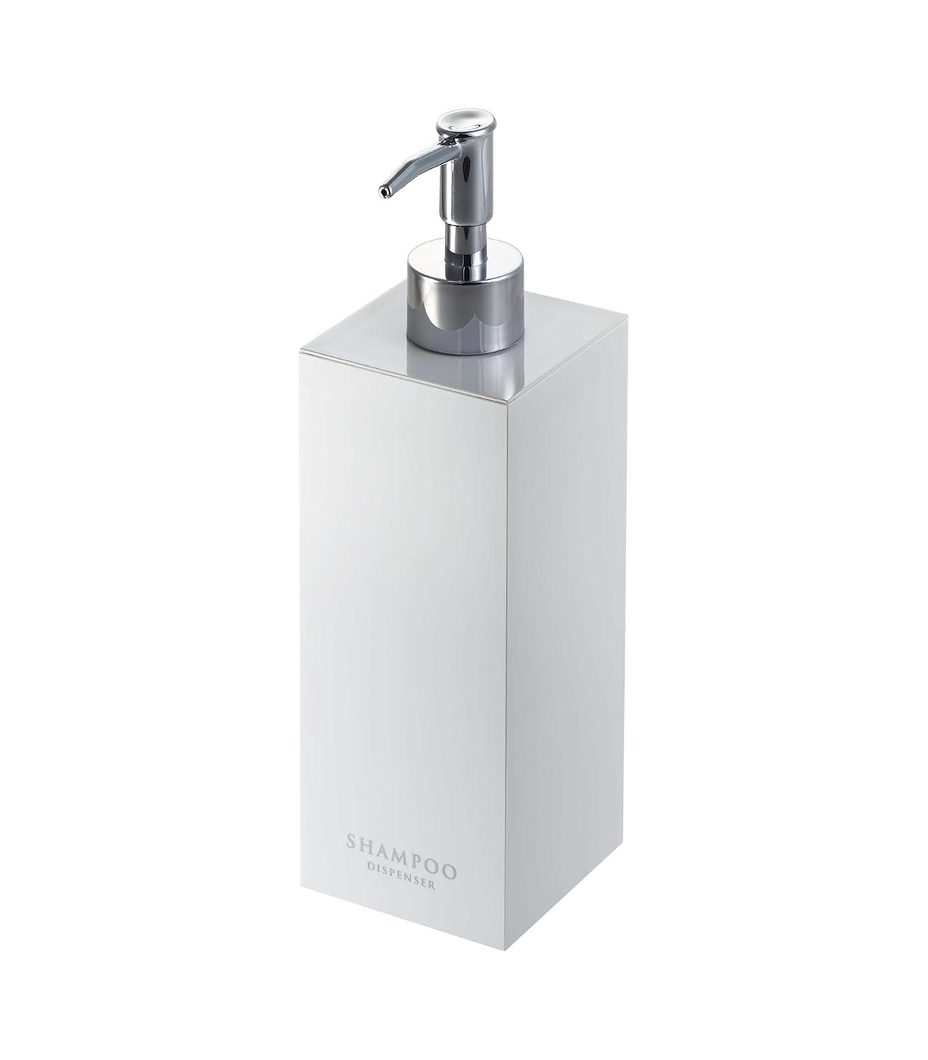 White ABS Plastic and Stainless Steel Shampoo Dispenser