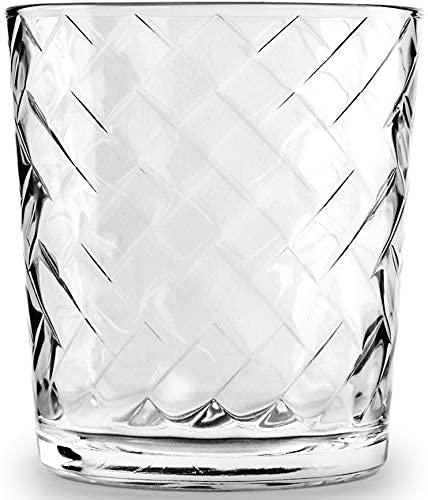 40128-AM Chevron Entertaining Beverage Glass Set, Clear - 12 Piece