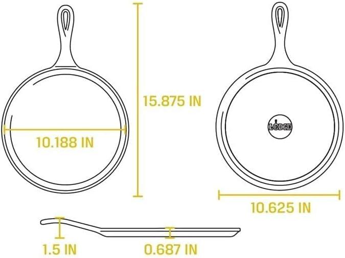 Lodge 10.5 Inch Cast Iron Griddle / Comal