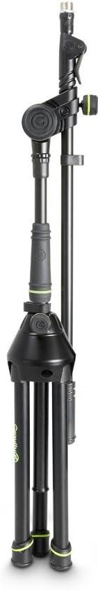 Gravity Stands Microphone Stand With Folding Tripod Base And 2-Point Adjustment Telescoping Boom Short