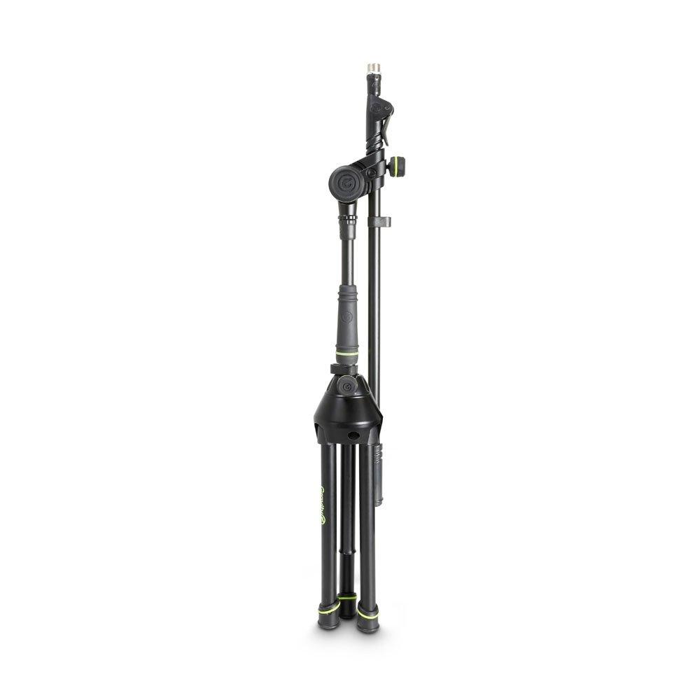 Gravity Stands Microphone Stand With Folding Tripod Base And 2-Point Adjustment Telescoping Boom Short