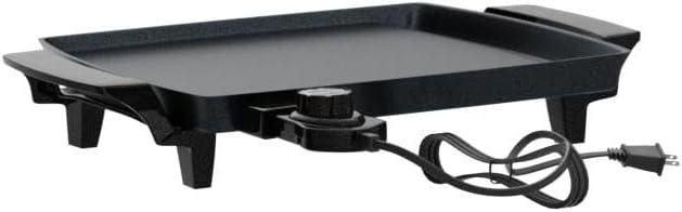 Compact Black Ceramic Nonstick Electric Griddle