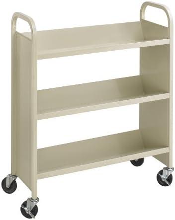 Safco 3 Shelf Book Cart in Sand