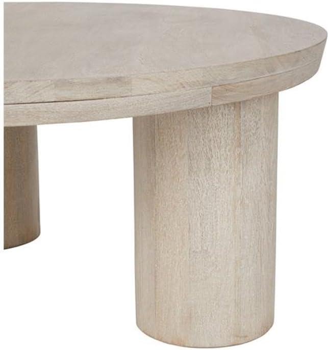 Columnia Solid Wood 3 Legs Coffee Table