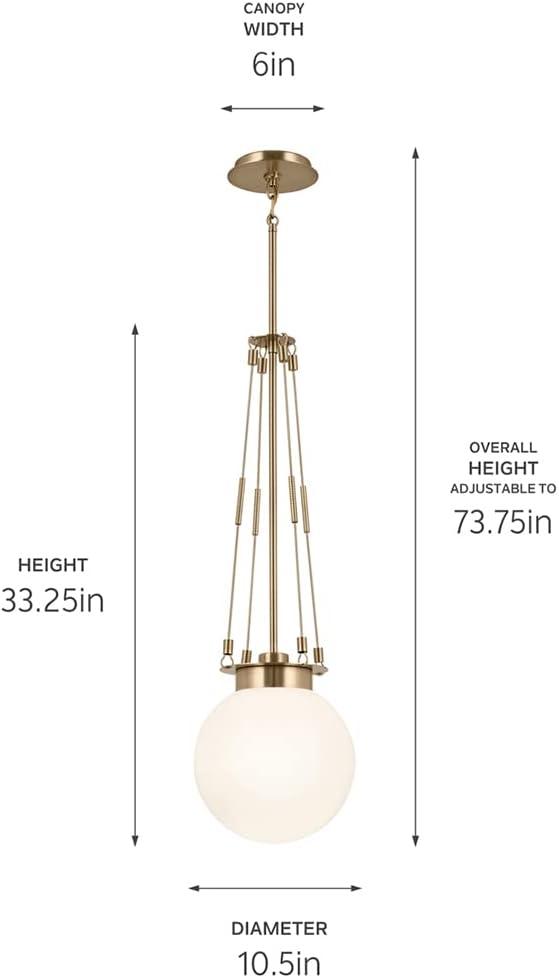 Kichler Lighting Albers 1 - Light Pendant in  Champagne Bronze