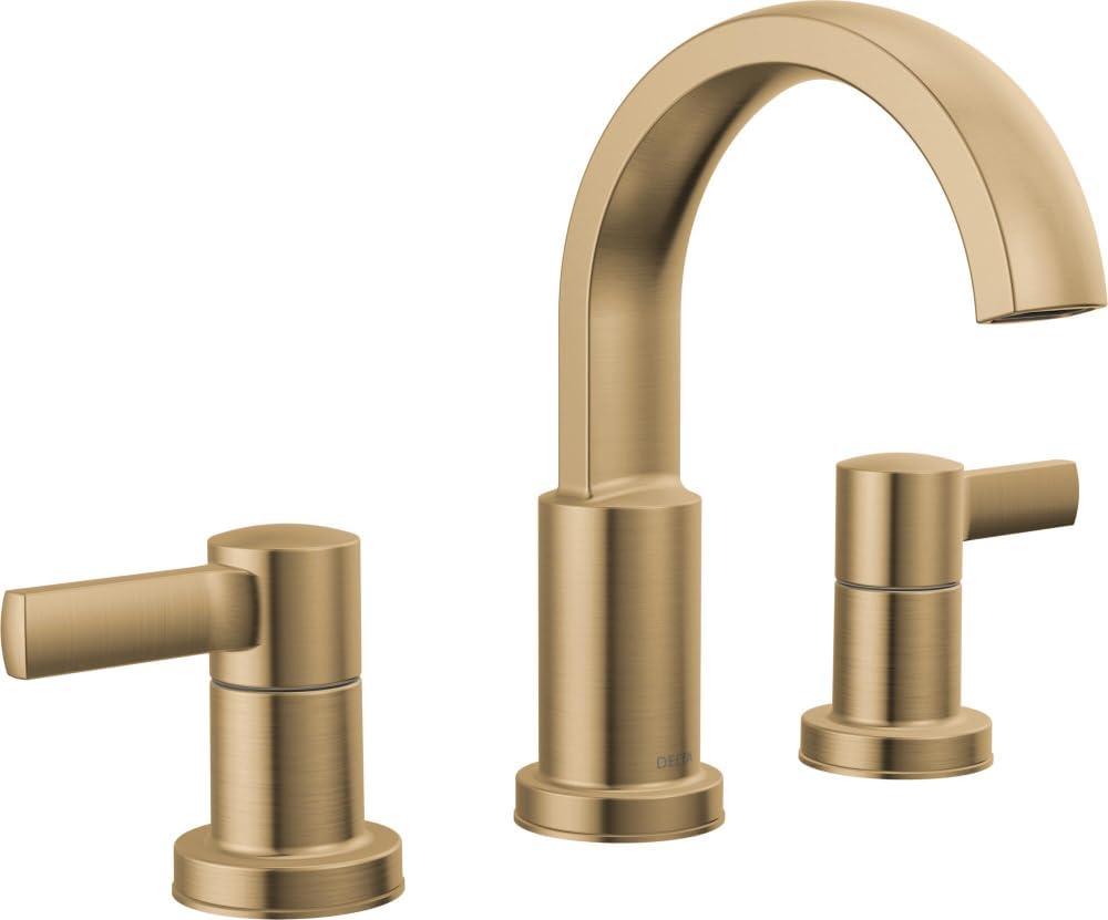 Albion Champagne Bronze Widespread Bathroom Faucet with Lever Handles