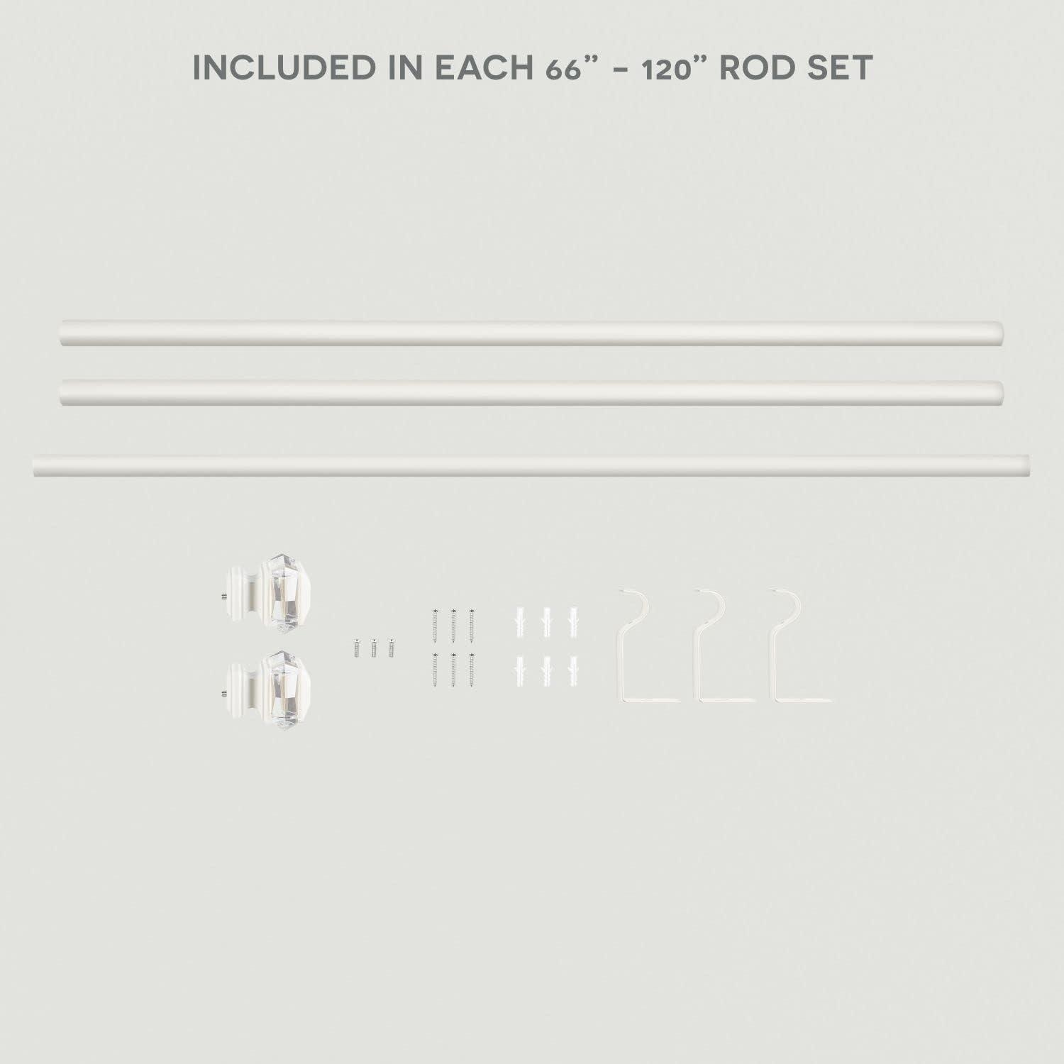 Amalgamated Textiles Iron Adjustable 66'' to 120'' 1'' Single Curtain Rod & Reviews | Wayfair