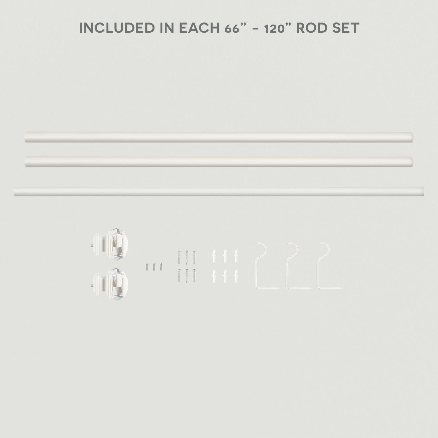 Amalgamated Textiles Iron Adjustable 66'' to 120'' 1'' Single Curtain Rod & Reviews | Wayfair