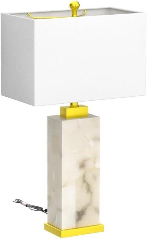 Elizabeth 27.5" White Alabaster and Gold Leaf Table Lamp