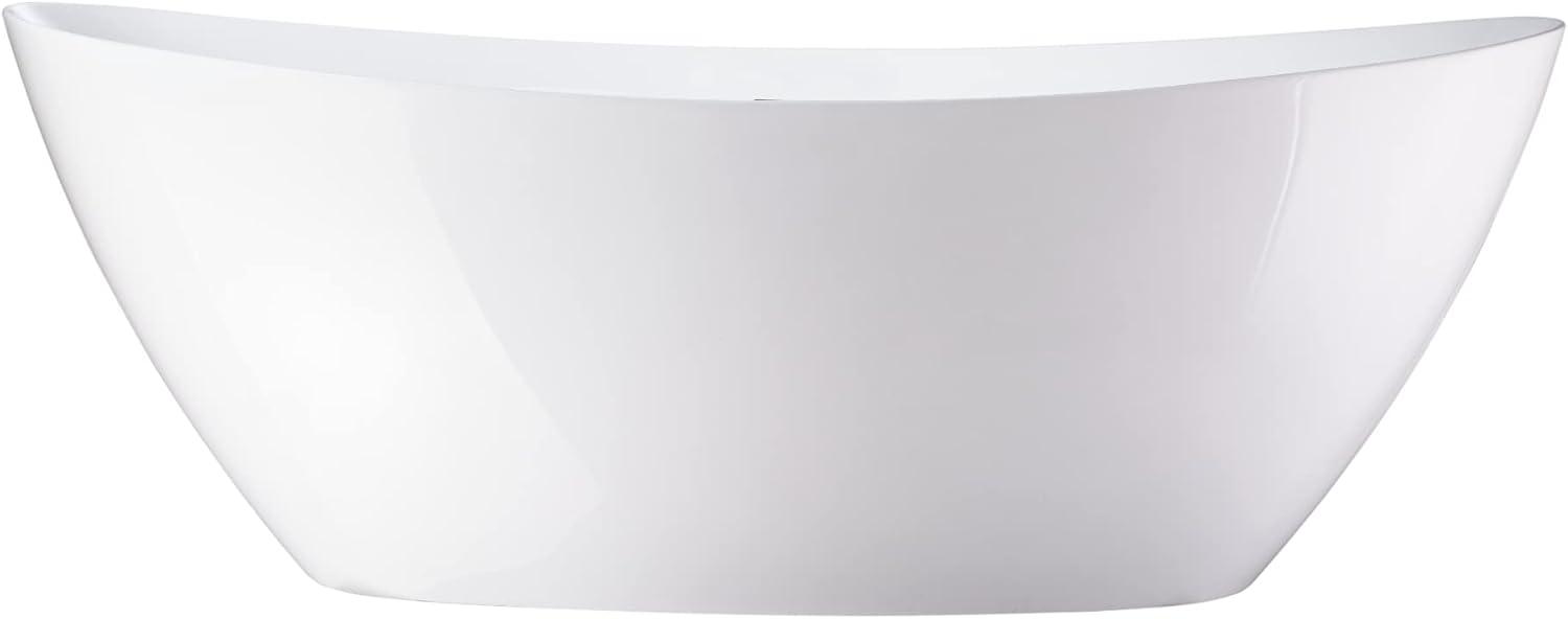 71" x 33" Freestanding Soaking Acrylic Bathtub