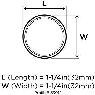 Amerock Ravino Cabinet or Furniture Knob, 1-1/4 inch (32mm) Diameter, 25 Pack