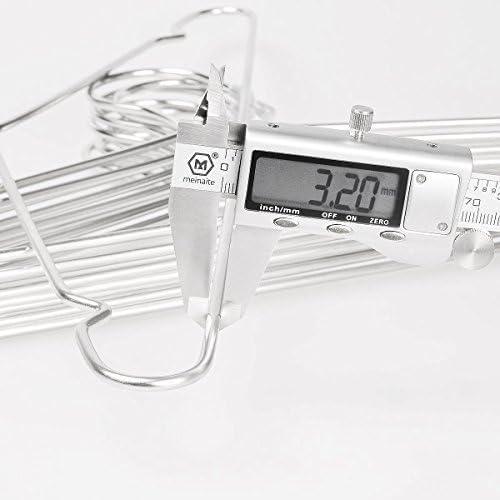 TIMMY Wire Hangers 40 Pack Stainless Steel Strong Metal Coat Hangers Clothes 16.5 Inch Silver