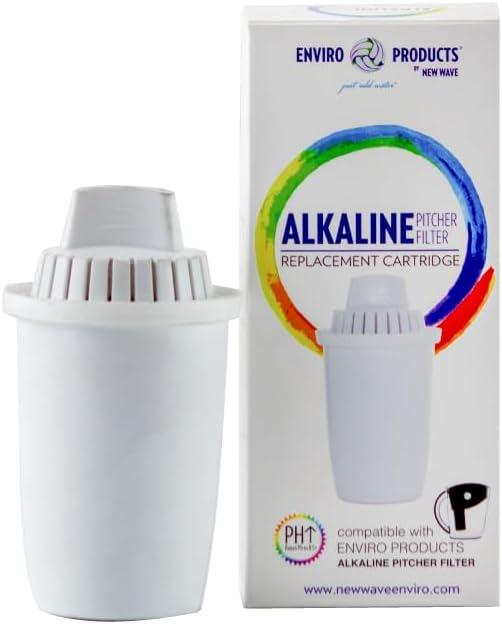 New Wave White Alkaline Pitcher Filter Replacement Cartridge