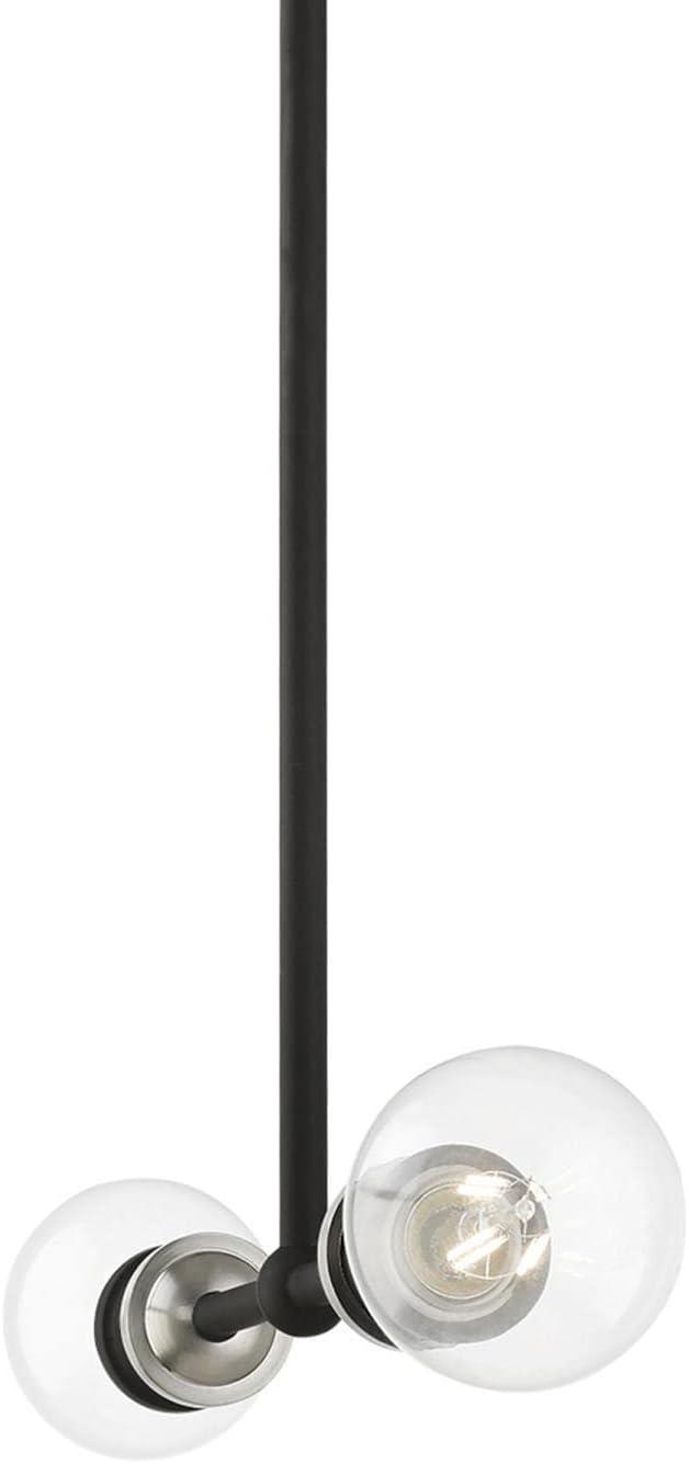 Livex Lighting Lansdale 2 - Light Chandelier in  Black/Brushed Nickel
