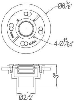 Black Cast Iron Shower Drain Base with Rubber Fitting