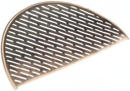 Kamado Joe Half-Moon 304 Stainless Steel Cooking Grate for Fish and Vegetables, Fits Classic Joe 18-inch Charcoal Grill and Smokers in Silver, Model KJ-HSSCGFV