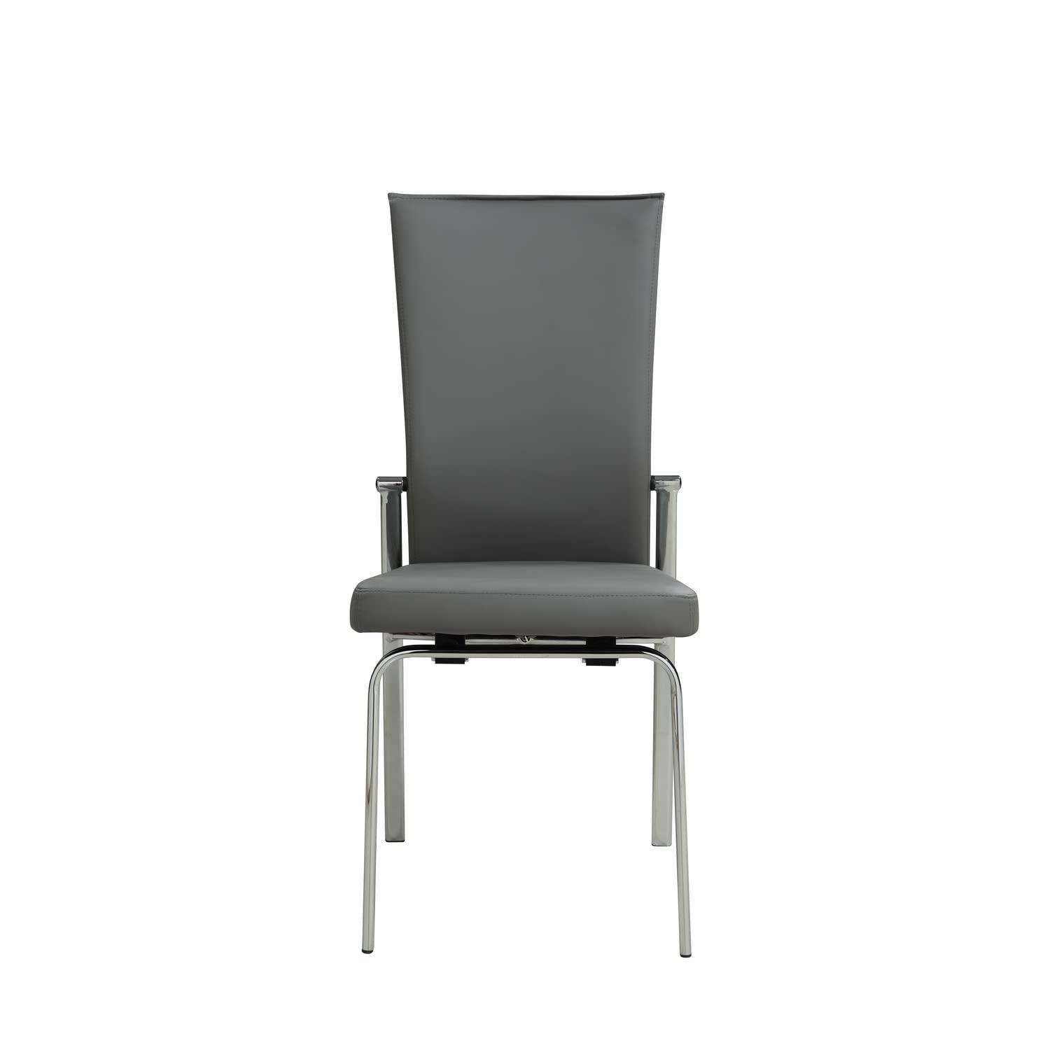 Chintaly Motion Back Side Chair - Set Of 2, Gray