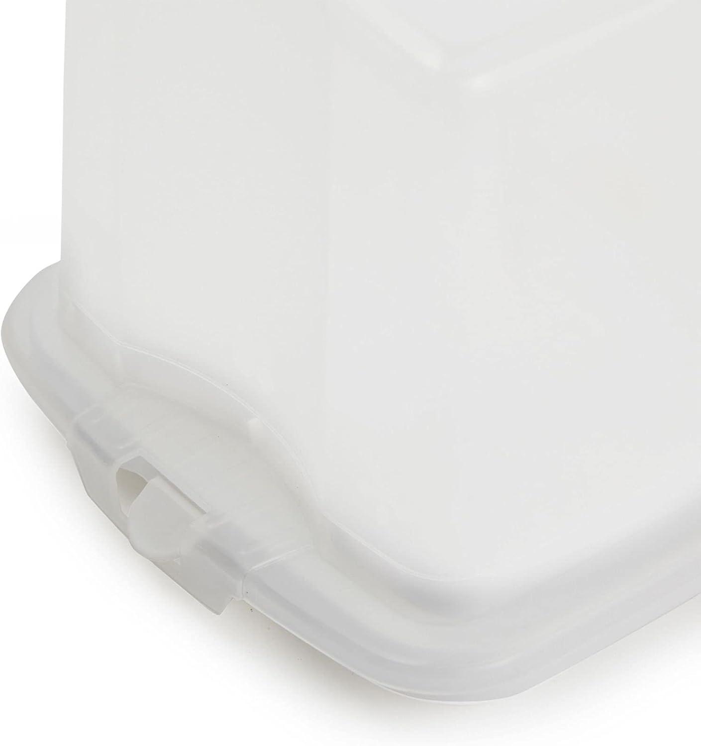 Juvale Plastic Bread Box Container with Lid and Handle, Storage Container for Kitchen (14.5 x 5.75 x 6.25 In)