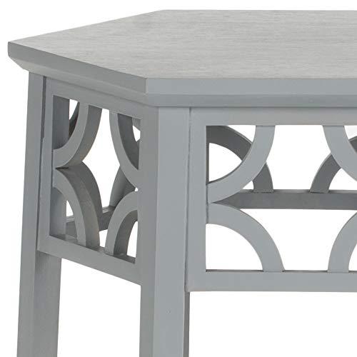 Connor Hexagon End Table - AMH4602C - Pearl Blue Grey - Safavieh Couture