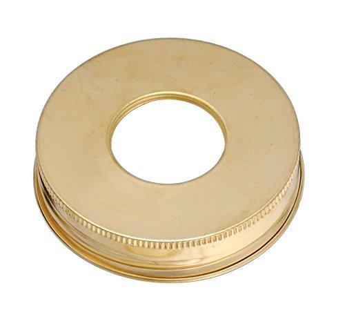 B&P Lamp® #2 Kerosene Lamp Burner For Mason Jars and Fruit Jars to DIY Oil Lamp (Brass)