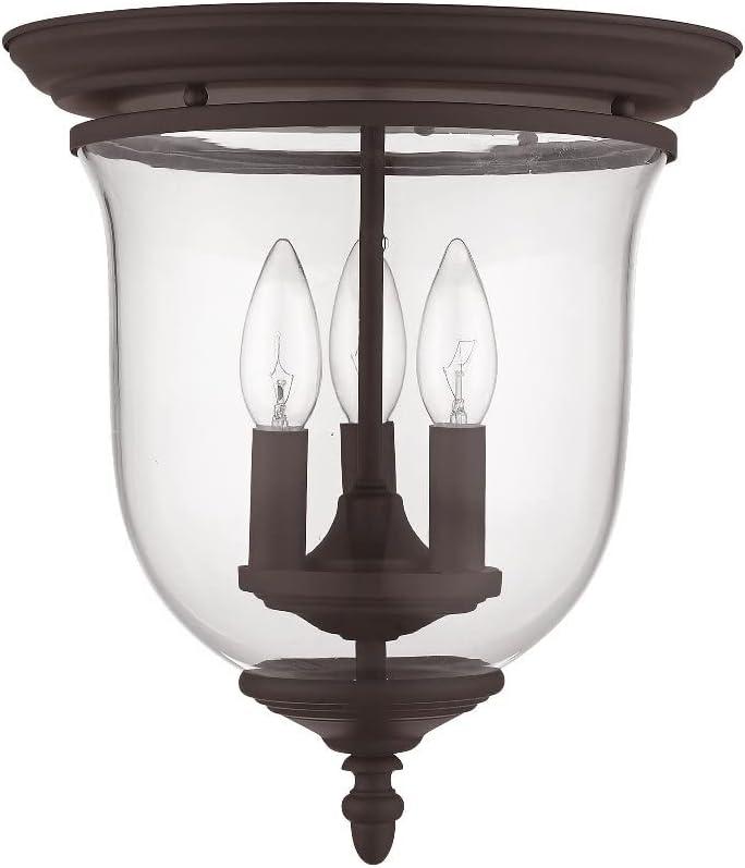 Livex Lighting Legacy 3 - Light Flush Mount in  Antique Brass