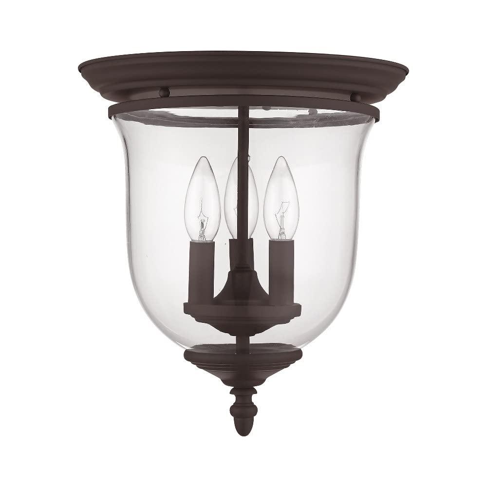 Livex Lighting Legacy 3 - Light Flush Mount in  Antique Brass