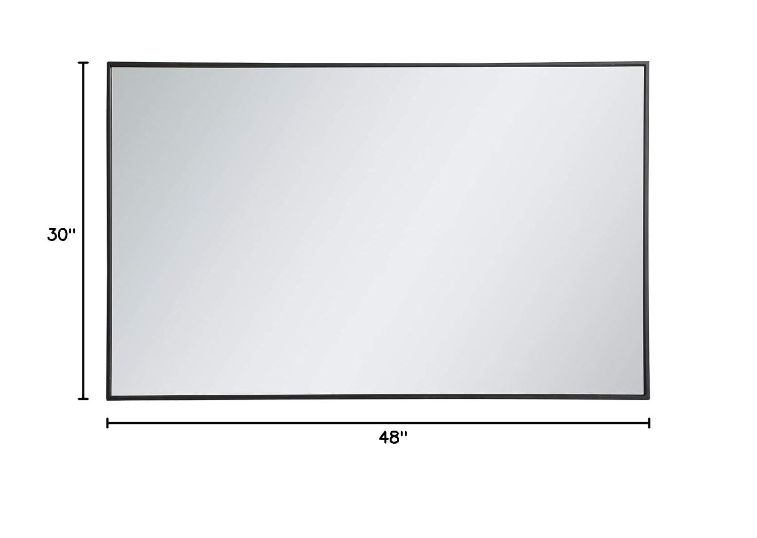 Metal frame rectangle mirror 30 inch in Black
