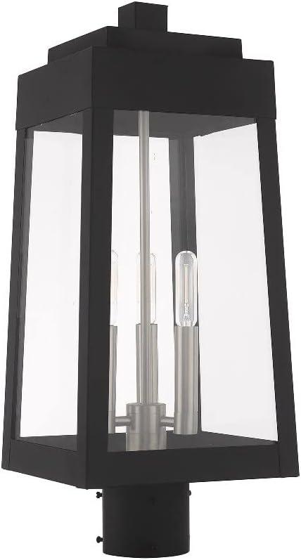 Livex Lighting - Oslo - 3 Light Outdoor Post Top Lantern in Mid Century Modern